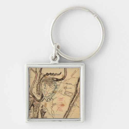 チカマウガの戦い – 南北戦争パノラママップ4 キーホルダー (正面)