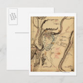 チカマウガの戦い – 南北戦争パノラママップ4 ポストカード (正面/裏面)