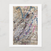 チカマウガの戦い – 南北戦争パノラママップ ポストカード (正面)