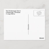 チカマウガダム – チャタヌーガ，テネシー州，アメリカ ポストカード (裏面)