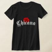 チカーナの赤いバラ Tシャツ (レイダウン)