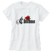 チカーナの赤いバラTシャツ Tシャツ