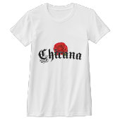 チカーナの赤いバラTシャツ Tシャツ