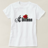 チカーナの赤いバラTシャツ Tシャツ (デザイン正面)
