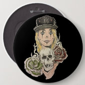 チカーノの芸術ボタン 缶バッジ (正面&裏面)