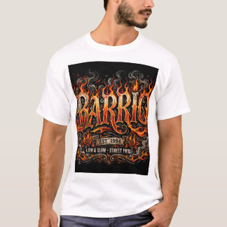 チカーノストリートアートTシャツ - バリオ・フエゴ・アーバンデザイン Tシャツ
