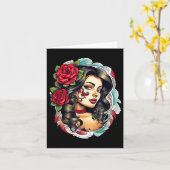 チカーノチカーナラザバリオタトゥーアート死 カード (黄色い花)