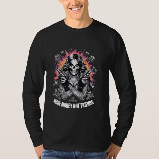 チカーノチカーナラザバリオタトゥーアート死 Tシャツ (正面)