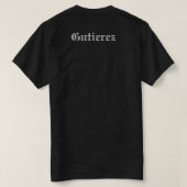チカーノラブ ブラック カスタムネーム Tシャツ (デザイン裏面)