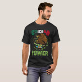 チカーノ・パワー メキシコ独立記念日 メキシコ国旗 Tシャツ (正面フル)
