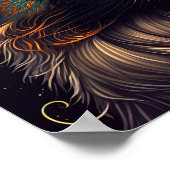 チカ - 美しい トルテシェル キャット ポスター アート (角)