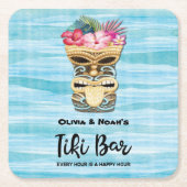 チキモノグラムのバーパーティー結婚婚約 スクエアペーパーコースター (正面)