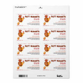 チキンおもしろいお尻ナゲッツ卵カートンラベル ラベル (フルシート)