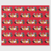 チキンおもしろいとポリッシュチキン ラッピングペーパー (フラット)