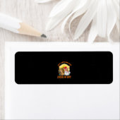 チキンおもしろいとヤギのハロウィンの衣装ギフト ラベル (インサイチュ)