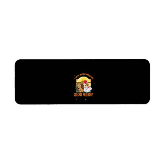 チキンおもしろいとヤギのハロウィンの衣装ギフト ラベル (正面)