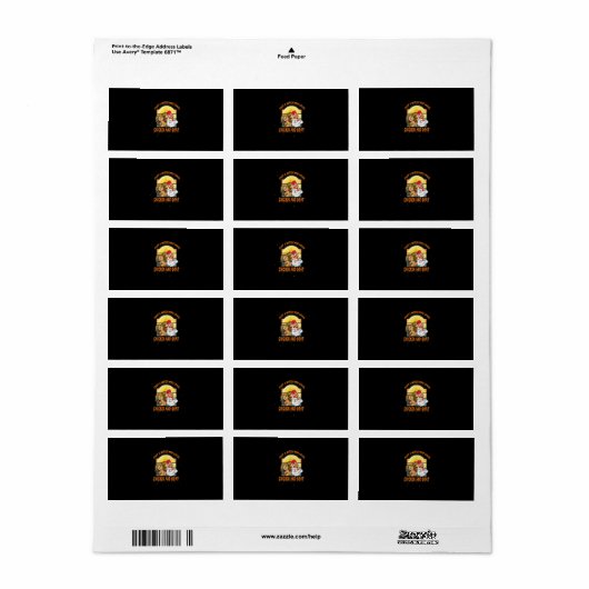 チキンおもしろいとヤギのハロウィーンの衣装 ラベル (フルシート)