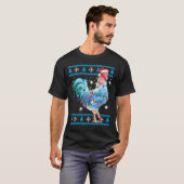 チキンおもしろいの醜いクリスマスセーター Tシャツ (正面フル)