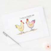 チキンおもしろいはイースター卵だった 長方形シール (封筒)