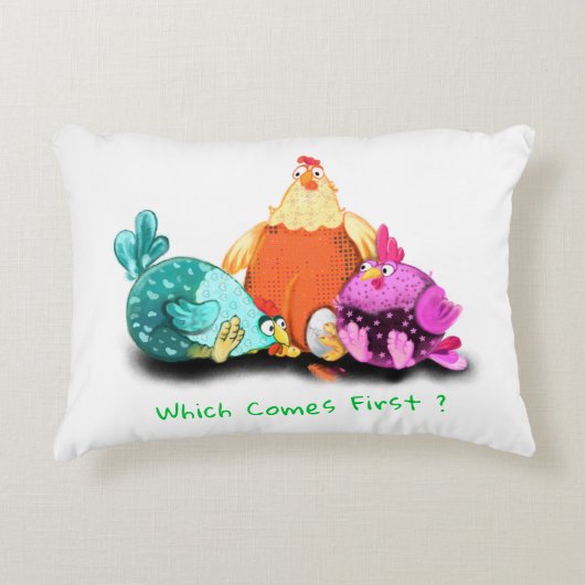 チキンおもしろいアクセント枕 – カスタム文字 アクセントクッション (正面)