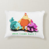 チキンおもしろいアクセント枕 – カスタム文字 アクセントクッション (裏面)