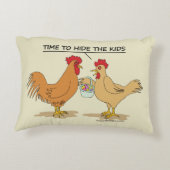 チキンおもしろいイースターエッグ狩り漫画 アクセントクッション (裏面)
