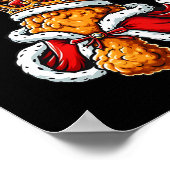 チキンおもしろいウイングキングBbqチキンウインググラフィック ポスター (角)