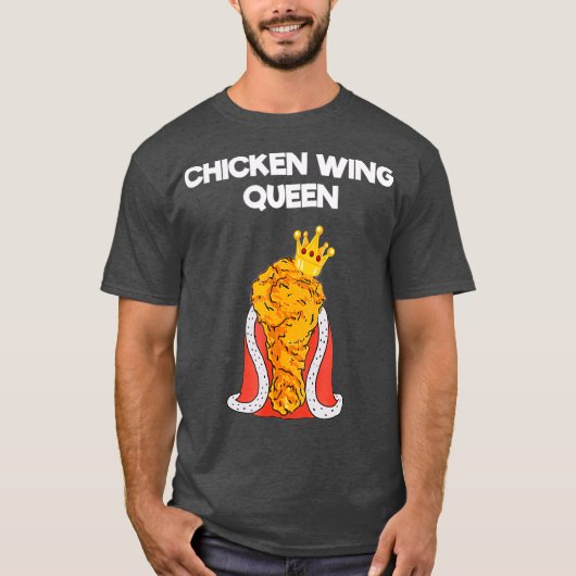 チキンおもしろいウイングファンクイーン Tシャツ (正面)