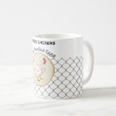 チキンおもしろいエッグノベルティシャビー素朴ファームハウス コーヒーマグカップ (正面右)