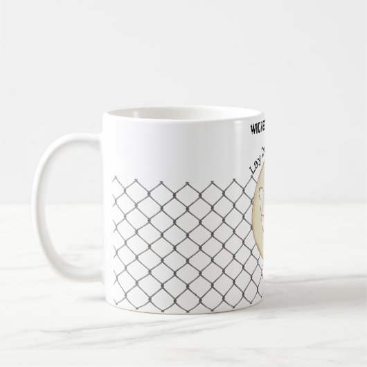 チキンおもしろいエッグノベルティシャビー素朴ファームハウス コーヒーマグカップ (左)