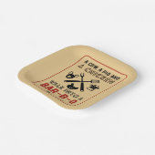 チキンおもしろいカウピグバーベキューパーティー ペーパープレート (傾斜あり)