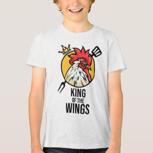 チキンおもしろいキングウィングファンBbqドラムスティックギフトF トライブレンドTシャツ