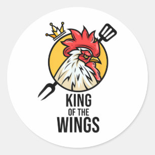 チキンおもしろいキングウィングファンBbqドラムスティックギフトF ラウンドシール