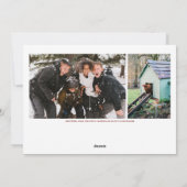 チキンおもしろいクリスマスツーフォトホリデーカード シーズンカード (裏面)