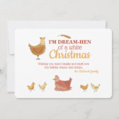 チキンおもしろいクリスマスホリデーカード シーズンカード (正面)