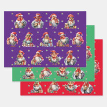 チキンおもしろいクリスマスホリデーショッパー3色