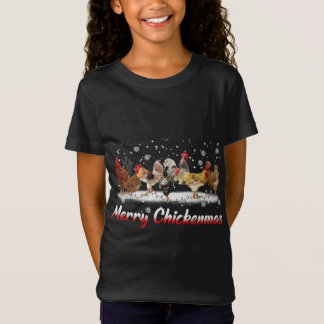 チキンおもしろいクリスマスライト – メリークリスマスC Tシャツ