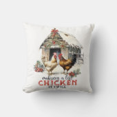 チキンおもしろいクリスマス装飾用クッション クッション (正面)