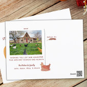 チキンおもしろいクリスマス シーズンポストカード