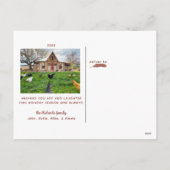 チキンおもしろいクリスマス シーズンポストカード (裏面)