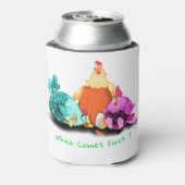 チキンおもしろいクーラーボックス-カスタム文字 缶クーラー (缶裏面)
