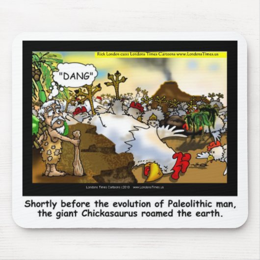 チキンおもしろいグマグカードなど マウスパッド (正面)