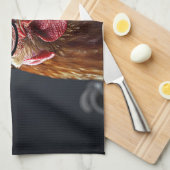 チキンおもしろいグメガネ キッチンタオル (四つ折り)