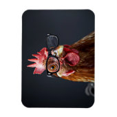 チキンおもしろいグメガネ マグネット (縦)