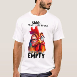 チキンおもしろいコーヒー中毒者 Tシャツ