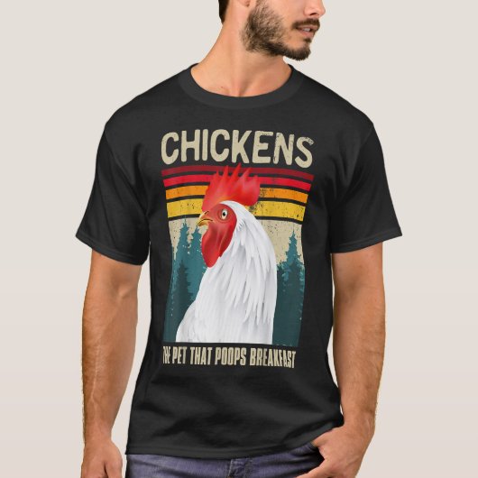 チキンおもしろいシャツがペットのウンチ Tシャツ (正面)