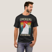 チキンおもしろいシャツがペットのウンチ Tシャツ (正面フル)