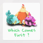 チキンおもしろいステッカー – カスタム文字 ラベル (デザイン1)