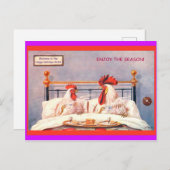 チキンおもしろいズホリデーポストカードヴィンテージコピー1910 ポストカード (正面/裏面)