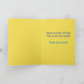 チキンおもしろいチェックイン カード (内部)